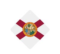 Tarjetas ambientadoras para coche, diseño de bandera de Florida, juego de 4 piezas, para coches y hogar, fragancia de lavanda de larga duración