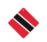 Tarjetas ambientadoras para coche, diseño de bandera de Trinidad y Tobago, juego de 4 piezas, para coches y hogar, fragancia de lavanda de larga duración