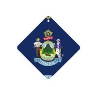 Tarjetas ambientadoras para coche, diseño de bandera del estado de Maine, 6 piezas, decoración perfumada de cartulina para coches, dormitorios, armarios