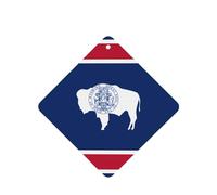 Tarjetas ambientadoras para coche, diseño de bandera del estado de Wyoming, 6 piezas, cartulina perfumada, decoración para coches, dormitorios, armarios