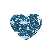 Tarjetas ambientadoras para coche, tabletas de aromaterapia para coche, tarjetas perfumadas para colgar en el hogarTiburón Sonriente Animales Marinos Peces Estrella De Mar Azul