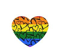 Tarjetas ambientadoras para coche, tabletas de aromaterapia para coche, tarjetas perfumadas para colgar en el hogarCorazones de colores del arco iris del orgullo gay