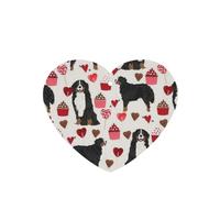 Tarjetas ambientadoras para coche, tabletas de aromaterapia para coche, tarjetas perfumadas para colgar en el hogarPerro De Montaña De Berna Diseño Del Día De San Valentín Love Dogs Crema
