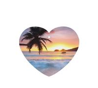 Tarjetas ambientadoras para coche, tabletas de aromaterapia para coche, tarjetas perfumadas para colgar en el hogarAmanecer Tropical Palmera Isla
