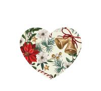 Tarjetas ambientadoras para coche, tabletas de aromaterapia para coche, tarjetas perfumadas para colgar en el hogarCampana navideña floral con flor de pascua navideña