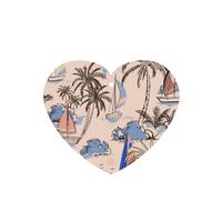 Tarjetas ambientadoras para coche, tabletas de aromaterapia para coche, tarjetas perfumadas para colgar en el hogarRetro Hermosos Barcos Palmeras