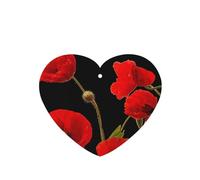 Tarjetas ambientadoras para coche, tabletas de aromaterapia para coche, tarjetas perfumadas para colgar en el hogarFlores De Amapola Roja Colorido Floral Abstracto Negro