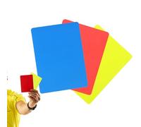 Tarjetas Árbitro Fútbol - Conjunto de 3 piezas de alta visibilidad, Tarjetas rojas y amarillas | para Árbitros Deportes como Fútbol Hockey Voleibol Baloncesto