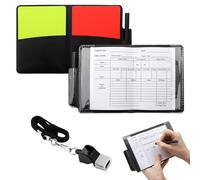 tarjetas arbitro futbol, silbato arbitro profesional, Kit de Tarjetas de Árbitro de Fútbol, Tarjeta de árbitro , Roja Amarilla Kit de Silbato de árbitro con Lápiz para Juego de Fútbol Deporte Escolar