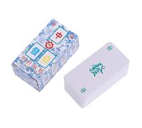 Tarjetas chinas Mahjong - Set tradicional de tarjetas de juego Mah Jong | Juego de 136 piezas para fiesta, juguete clásico de juego chino para entretenimiento familiar, una divertida actividad de fies