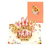 Tarjetas coloridas de flores de mariposa, tarjetas de felicitación de cumpleaños, tarjetas de felicitación especiales para amigos y familiares, suministros únicos para manualidades