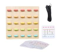 Tarjetas con cordones para niños de 3 a 5 años, divertido juguete de cordones de madera, entrenamiento de concentración, habilidades motoras finas, educación temprana, juego de cuerda de cuerda