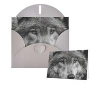 Tarjetas con sobres, diseño de lobo gris salvaje, tarjetas en blanco para todas las ocasiones, tarjeta de condolencias en blanco, tarjetas de felicitación de agradecimiento para invitaciones de boda