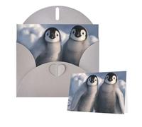 Tarjetas con sobres, diseño de pingüinos jóvenes, tarjetas en blanco para todas las ocasiones, tarjeta de condolencias en blanco, tarjetas de felicitación de agradecimiento para invitaciones de boda