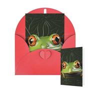 Tarjetas con sobres, diseño de rana asomándose de la cartera, tarjetas en blanco para todas las ocasiones, tarjetas de agradecimiento en blanco, tarjetas de felicitación para bodas, invitaciones de