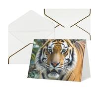 Tarjetas con sobres, diseño de tigres de animales salvajes, tarjetas en blanco para todas las ocasiones, tarjeta de condolencias en blanco, tarjetas de felicitación de agradecimiento para invitaciones