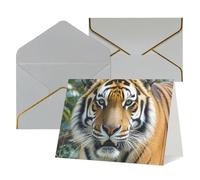 Tarjetas con sobres, diseño de tigres de animales salvajes, tarjetas en blanco para todas las ocasiones, tarjeta de condolencias en blanco, tarjetas de felicitación de agradecimiento para invitaciones