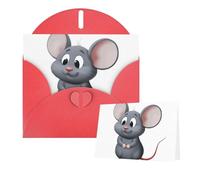 Tarjetas con sobres, tarjetas en blanco de ratas grises para todas las ocasiones, tarjeta de condolencias en blanco, tarjetas de felicitación de agradecimiento para invitaciones de boda, fiesta de