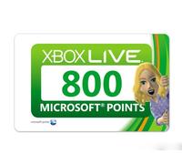 Tarjetas de 800 Microsoft Points.