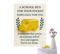 Tarjetas De Abrazo De Bolsillo, Tarjetas Escolares Autobús 2D para Niños Pequeños, Decoración Manual Recuerdo para Coleccionistas Niños y Niñas Cumpleaños Navidad