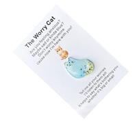 Tarjetas de abrazo de recuerdo: tarjetas de felicitación de bolsillo para gatos con ficha de resina, lindo regalo de abrazo inspirador a larga distancia, estuche de accesorios para recuerdos, para ami