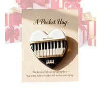 Tarjetas de abrazo musical, recuerdo de aliento hecho a mano, recuerdo inspiracional de bolsillo, para adolescentes, adultos, coleccionistas, cumpleaños, Navidad, guitarristas, violinistas, pianistas