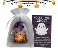 Tarjetas de abrazos de Halloween | Tarjeta de aliento de bolsillo - Recuerdo inspirador y reconfortante fantasma murciélago muerte Dios para Halloween, viajes, adultos, niños, adolescentes