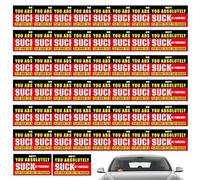 Tarjetas de advertencia con texto en inglés «You Suck at Parking Cards», 50 veces más divertido que aparcas como un , malas notas de negocios, accesorios de coche, cosas de broma