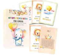 Tarjetas de afirmación para niños - 32 tarjetas de conciencia para autoconciencia, valor, inteligencia emocional y manejo del estrés, para escuela, hogar y viajes, niños