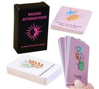 Tarjetas de Afirmaciones Diarias, 60 Unidades De Notas Positivas, Doble Cara para Bienestar Mental Diario Yoga Meditación Jóvenes Estudiantes