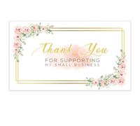 Tarjetas de agradecimiento de quinta moderna Pequea empresa - Gracias por apoyar a mi pequea empresa Tarjetas de agradecimiento - Diseo de Floral