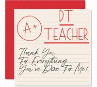 Tarjetas de agradecimiento para profesor de DT Teacher - Tarjetas de agradecimiento para él, ella, hombres, mujeres, profesores, tarjeta de agradecimiento sincera, regalos de felicitación de 145