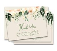 Tarjetas de agradecimiento por un funeral - Tarjetas de agradecimiento por duelo con sobres - Mensaje en el interior 25 flores de salvia