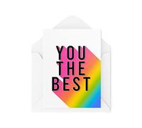 Tarjetas de agradecimiento - You The Best - Tarjeta de apoyo - Tarjeta para amigo - Tarjetas de agradecimiento - Tarjeta de felicitación - Tarjeta de vecino - Tarjeta de agradecimiento CBH1534