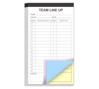 Tarjetas de alineación de béisbol/sóftbol, 4 partes sin carbono, hojas de alineación de 16 jugadores para entrenadores, equipo, deportes, 4.5 x 8 pulgadas