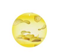 Tarjetas de ambientador de coche con impresión de papas fritas, 10 hojas colgantes perfumadas para coche