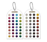 Tarjetas De Análisis De Color 12 Estaciones - Guía Portátil De Paleta Personal | Plantilla Acrílica Doble Cara Para Maquillaje Y Ropa | Carta De Color Resistente Con Cadena 60+ Colores 2PCS