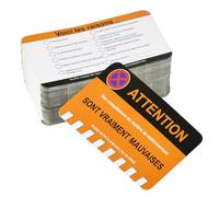 Tarjetas de Aparcamiento Incorrectas,Divertidas Tarjetas de Aparcamiento Falso,100 Piezas Bad Parking Cards,Señal de Advertencia de Tarjeta de Estacionamiento Falsa,9×5cm (Versión en Francés)