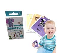 Tarjetas de aprendizaje de animales para bebés, tarjetas de aprendizaje de animales - 33 tarjetas de imagen, tarjetas de aprendizaje para aprender palabras | Exquisita tarjeta a juego, tarjetas de