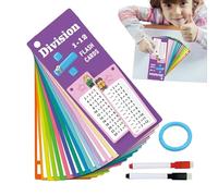 Tarjetas de aprendizaje de matemáticas, 15 tarjetas de aprendizaje de matemáticas borrables, multiplicación, herramienta interactiva de ejercicios de matemáticas para niños y niñas