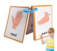Tarjetas de aprendizaje de partes del cuerpo, tarjeta de bolsillo en inglés, tarjeta flash de partes del cuerpo, tarjeta de aprendizaje preescolar, tarjeta didáctica de palabras educativas para niños