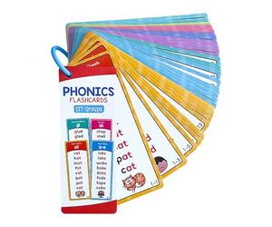 Tarjetas de aprendizaje fónicas para niños pequeños: educación temprana en lectura y escritura Aprenda digrafos y palabras comunes, aprenda fonética de una manera lúdica | Adecuado para jardines de