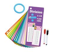 Tarjetas de aprendizaje temprano borrables para ejercicios de operaciones matemáticas para niños, tarjetas de estudio de aprendizaje temprano para estudiantes, preescolares, tarjetas de división de