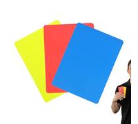 Tarjetas de árbitro - 3 piezas de accesorios de juicio de alta visibilidad, árbitro de fútbol, para hockey, voleibol, baloncesto, lucha, balonmano, juego de mujeres y hombres árbitros