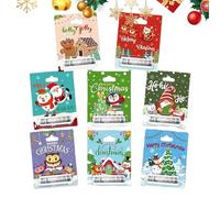 Tarjetas de árbol de Navidad, tarjetas postales de decoración navideña, 8 tarjetas de felicitación vivas, tarjetas de Navidad sostenibles, tarjetas postales navideñas para Navidad, Año Nuevo Pascua