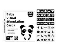 Tarjetas de bebé de alto contraste - Juguete sensorial estimulante para el desarrollo del cerebro | Tarjetas de actividades de aprendizaje por estimulación visual | para bebé de 0 a 3 Meses, sti