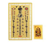 Tarjetas de Bendición Tai Sui 2026 | Coleccionable Portátil Chino en Cobre y Oro | Tarjeta Tradicional China del Año del Caballo | para Hombres Mujeres Papá Abuelo Esposa Esposo Hijo Hija Familia Amig