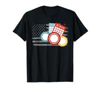 Tarjetas de bingo jugador de bingo con bandera de EE. UU Camiseta