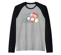 Tarjetas de bingo jugador de bingo con bandera de EE. UU Camiseta Manga Raglan