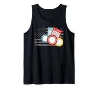Tarjetas de bingo jugador de bingo con bandera de EE. UU Camiseta sin Mangas